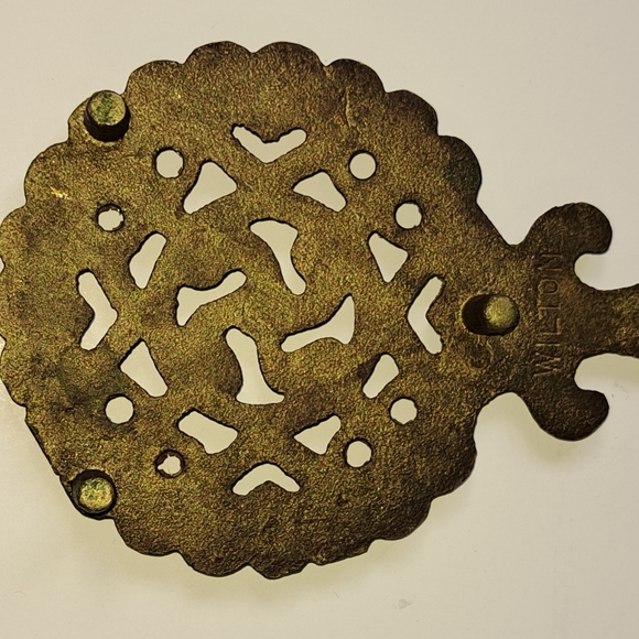 Vintage Mini Brass Trivet By Wilton - Picture 4 of 9